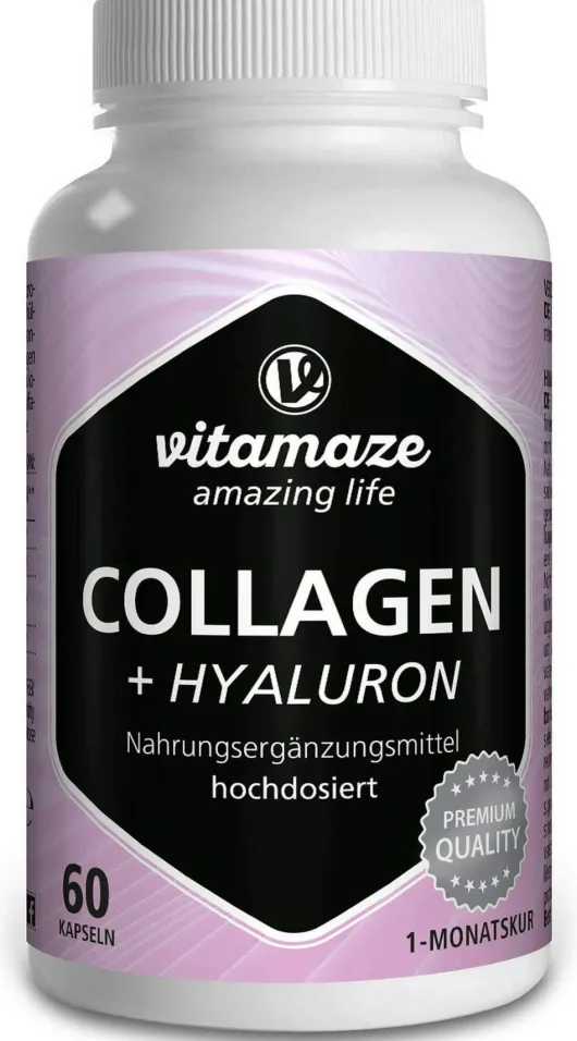 Collagen 300 Mg+hyaluron 100 mg Hochdosiert Kapseln 60 Stück