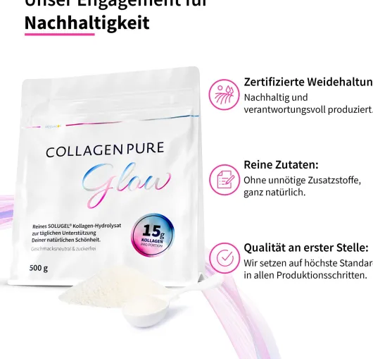 Collagen Pure Glow 100% Reines Kollagen 500 G