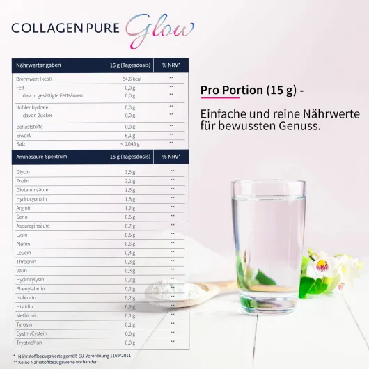Collagen Pure Glow 100% Reines Kollagen 500 G