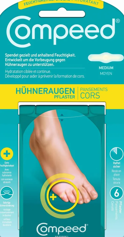 Compeed Hühneraugenpflaster Feuchtigkeitsspendend 6 Pflaster