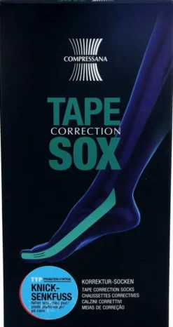 Compressana Tape Sox Senkfuß Stark Gr.3 Schwarz 2 Stück