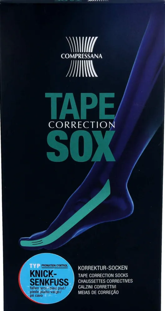 Compressana Tape Sox Senkfuß Stark Gr.4 Schwarz 2 Stück