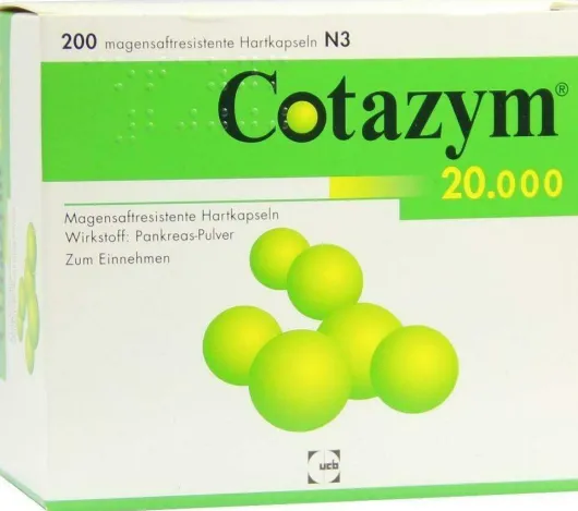 Cotazym 20.000 Pellets 200 Magensaftresistente Kapseln