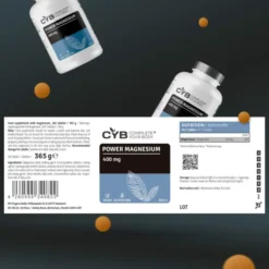 Cyb Power Magnesium 400 mg Hochdosiert + Vegan 365 Tabletten