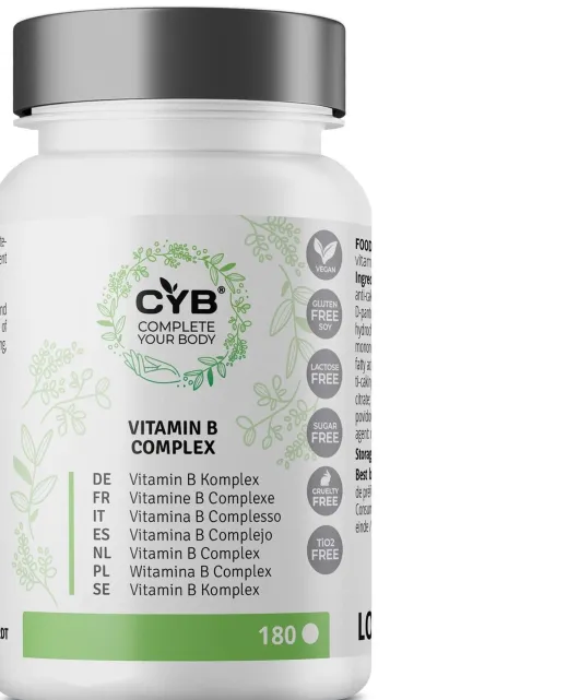 Cyb Vitamin B-Komplex Hochdosiert 100% Vegan 180 Tabletten