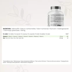 Cyb Vitamin C und Zink Hochdosiert Vegan 180 Tabletten