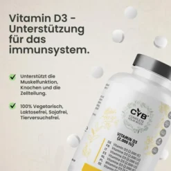 Cyb Vitamin D3 2000 I.E. Hochdosiert 365 Tabletten