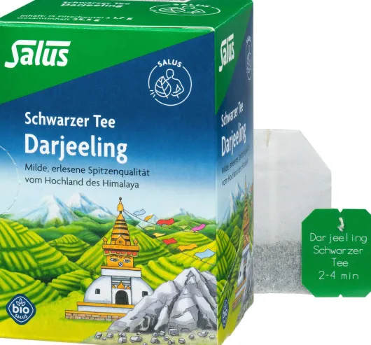Darjeeling Schwarzer Tee Bio Salus 15 Filterbeutel