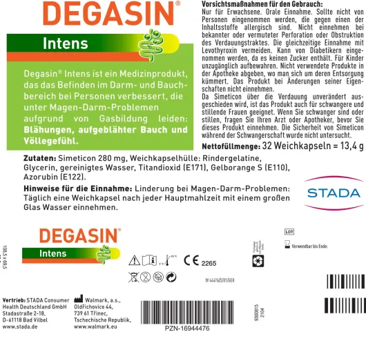 Degasin Intens 280 mg 32 Weichkapseln