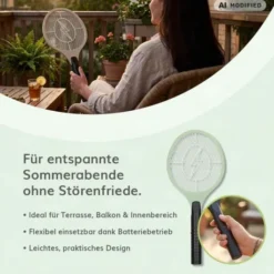 Deluxa Garden Elektrische Fliegenklatsche, Grün
