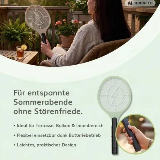 Deluxa Garden Elektrische Fliegenklatsche, Grün