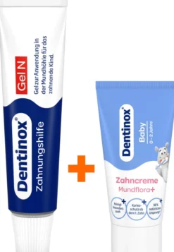 Dentinox Gel N Zahnungshilfe 10g + Dentinox Zahncreme Mundflora + Baby 30 ml