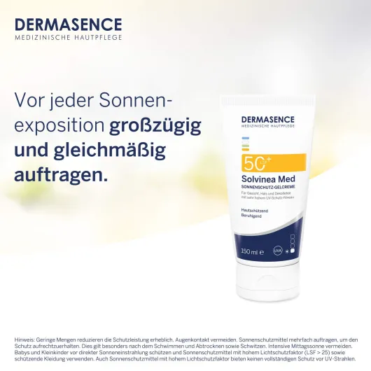 Dermasence Solvinea Med Lsf 50+ 150 ml Creme