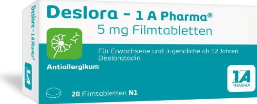 Deslora - 1A Pharma 5 mg Filmtabletten 20 Stück