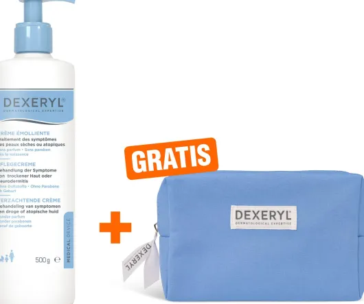 Dexeryl Pflegecreme 500 g + gratis Kosmetiktasche