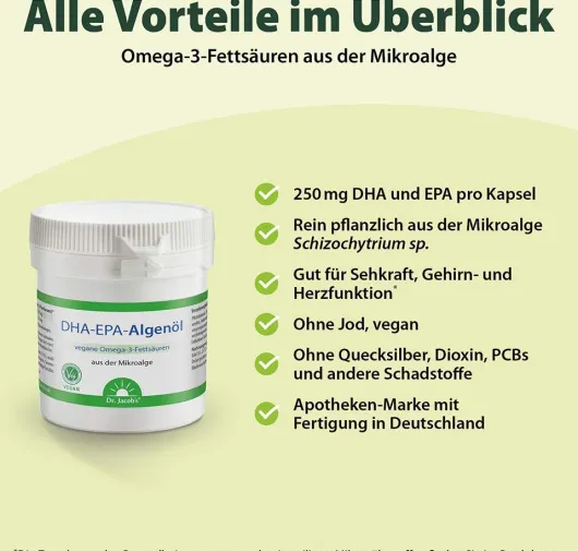 Dha Epa Algenöl 60 Kapseln