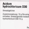 Dhu Acidum Hydrochloricum D 30 Globuli 10 G