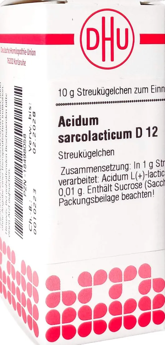 Dhu Acidum Sarcolacticum D12 Globuli 10 G