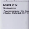 Dhu Alfalfa D12 Globuli 10 G