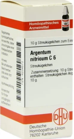 Dhu Argentum Nitricum C6 10 G Globuli