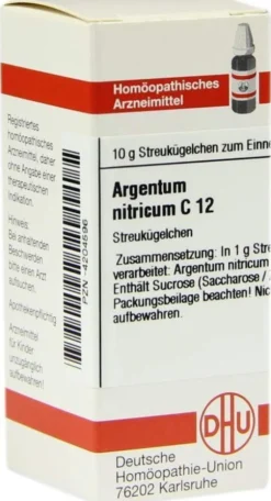 Dhu Argentum Nitricum C12 10 G Globuli