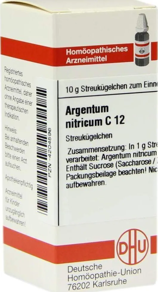 Dhu Argentum Nitricum C12 10 G Globuli