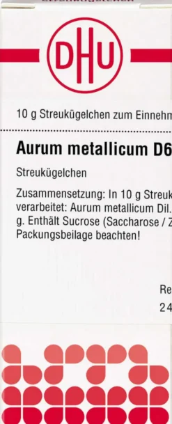 Dhu Aurum Metallicum D60 Globuli 10 G
