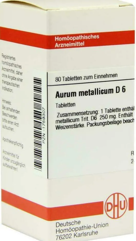 Dhu Aurum Metallicum D6 80 Tabletten