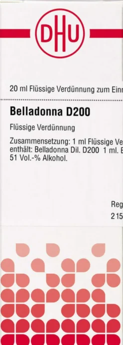 Dhu Belladonna D200 Dilution 20 ml