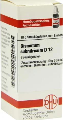 Dhu Bismutum Subnitricum D12 10 G Globuli