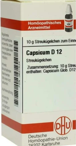 Dhu Capsicum D12 10 G Globuli