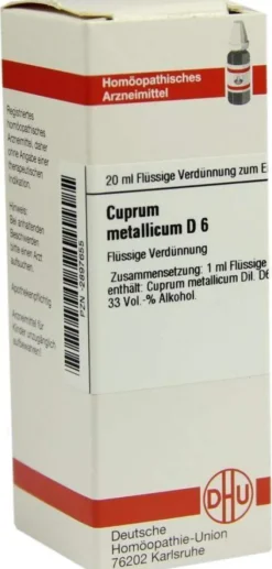 Dhu Cuprum Metallicum D6 20 ml Dilution