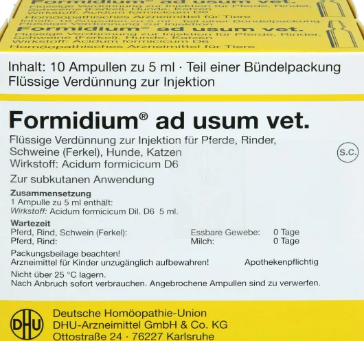 Dhu Formidium Injektionslösung vet. 2 X 10 X 5 ml