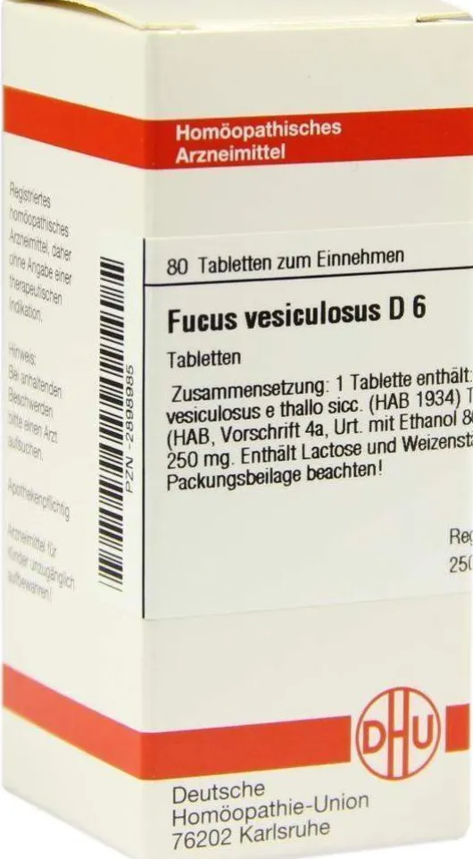 Dhu Fucus Vesiculosus D6 80 Tabletten