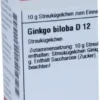 Dhu Ginkgo Biloba D12 10 G Globuli