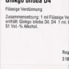 Dhu Ginkgo Biloba D4 20 ml Dilution