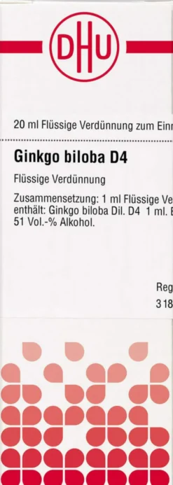 Dhu Ginkgo Biloba D4 20 ml Dilution