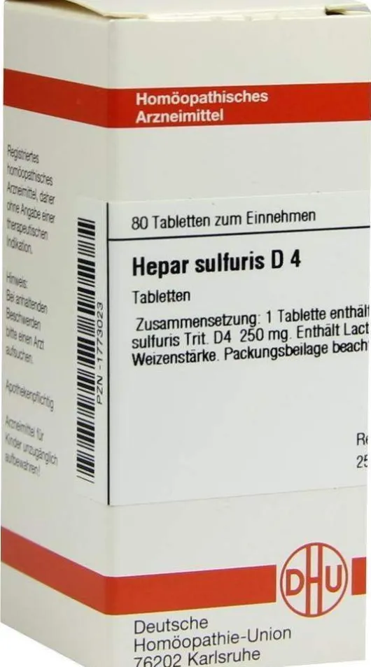 Dhu Hepar Sulfuris D4 80 Tabletten