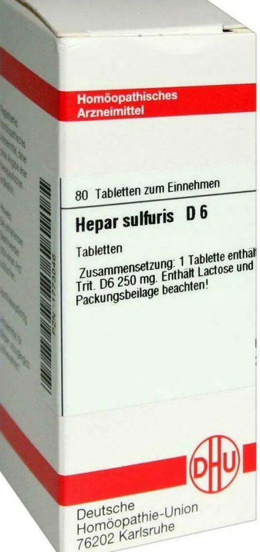 Dhu Hepar Sulfuris D6 80 Tabletten