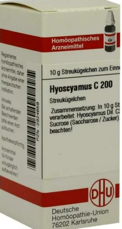 Dhu Hyoscyamus C200 Globuli 10 G