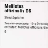 Dhu Melilotus Officinalis D6 Globuli