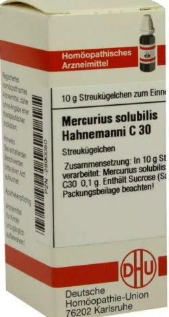 Dhu Mercurius Solubilis Hahnemanni C30 10 G Globuli