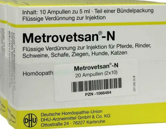 Dhu Metrovetsan N vet. Injektionslösung 2 X 10 X 5 ml Ampullen