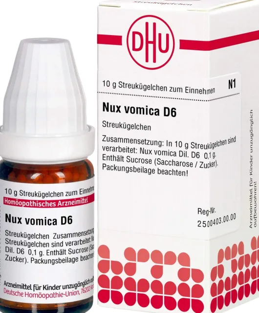 DHU Nux vomica D6 10 g Globuli