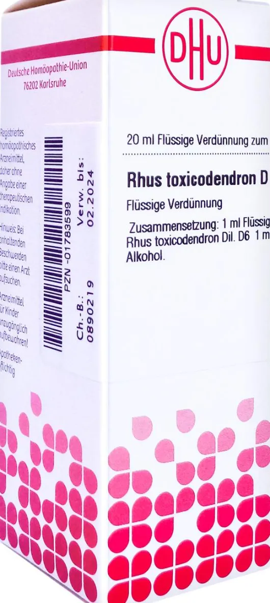 Dhu Rhus Toxicodendron D6 Dilution 20 ml