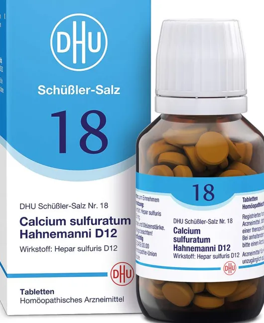 Dhu Schüßler-Salz Nr. 18 Calcium Sulfuratum D12 200 Tabletten