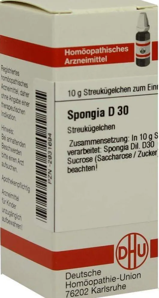 Dhu Spongia D30 10 G Globuli