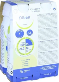 Diben Drink Vanille 1,5 Kcal Pro ml 4x200 ml Flüssigkeit