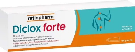 Diclox forte Ratiopharm Gel 150 g
