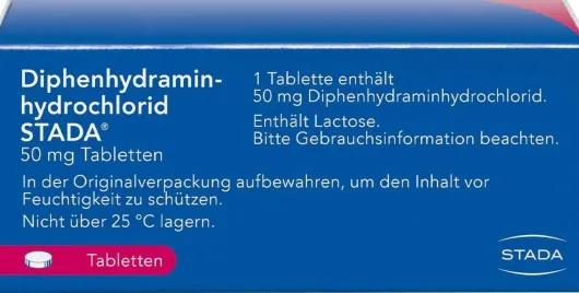Diphenhydraminhydrochlorid Stada 50 mg 20 Tabletten